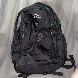 LL Bean Book bag Back pack 18” Black 18”
